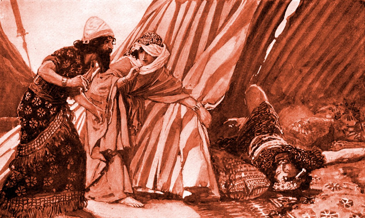 Jael zeigt Barak den toten Sisera von James Jacques Joseph after Tissot