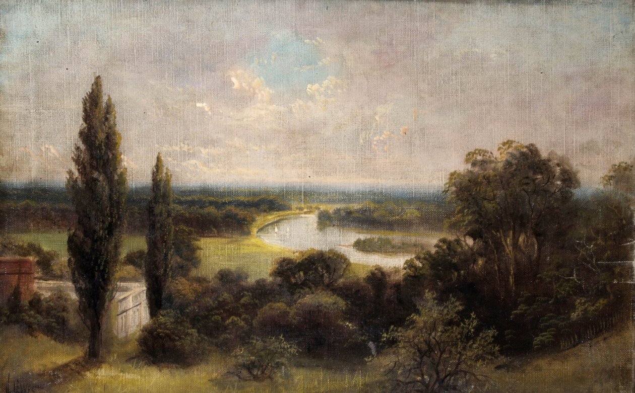 Blick hinunter über Ham-Felder vom Richmond Hill von James Lewis