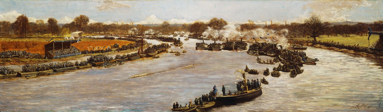 Das Oxford und Cambridge Bootsrennen, 1879, 1880 von James Macbeth