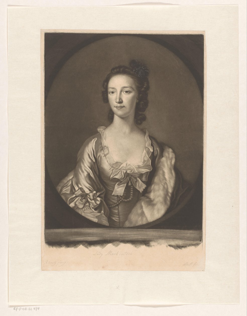 Porträt von Anne Farquharson-MacKintosh von James McArdell