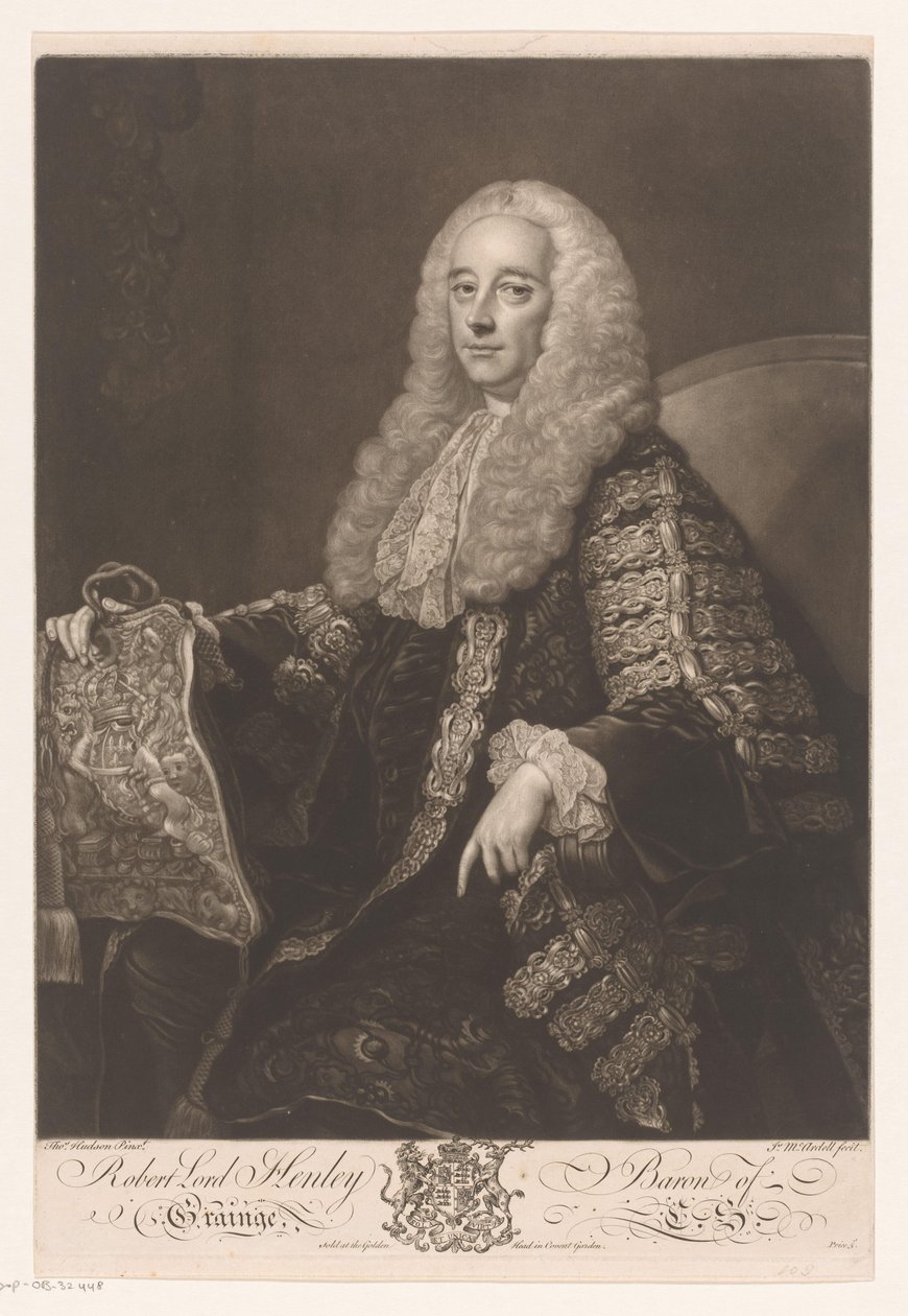 Porträt von Robert Henley von James McArdell