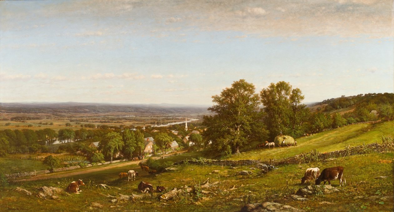 Friedliche Häuser, 1868 von James McDougal Hart
