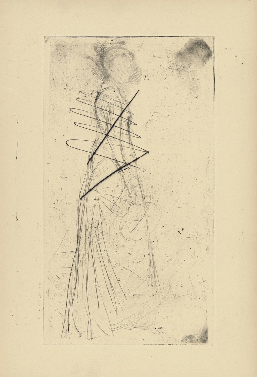 [76] Eindrücke von stornierten Platten von Whistler - [Stehende Frau] von James Abbott McNeill Whistler