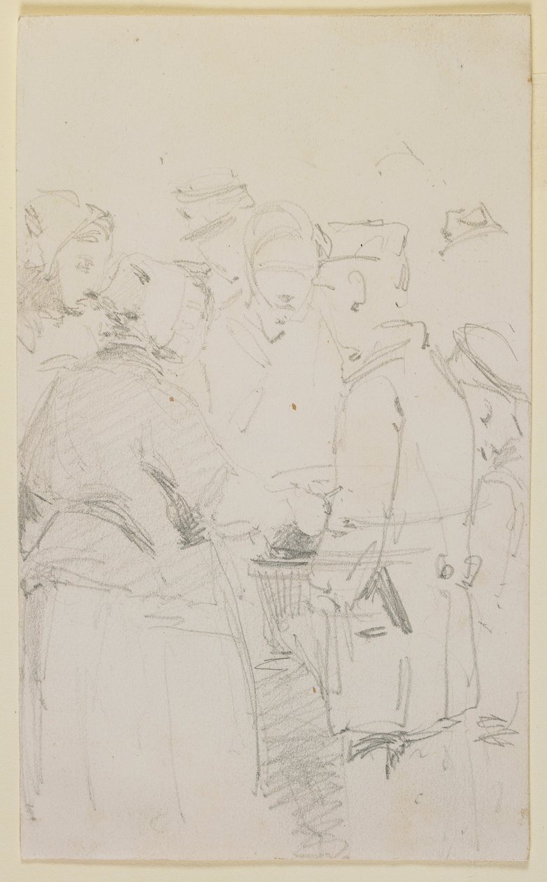 Eine Gruppe von Figuren um einen Kohlenbecken von James Abbott McNeill Whistler