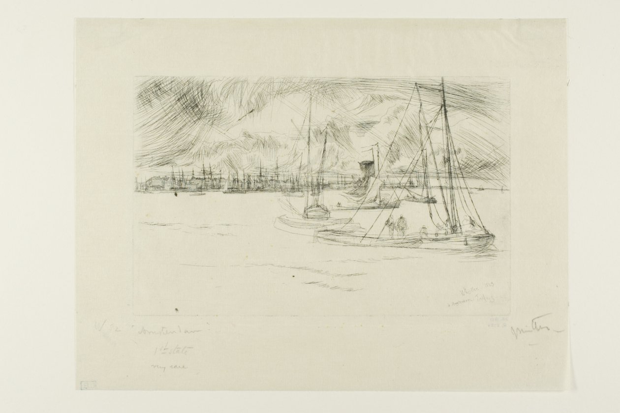 Amsterdam, vom Tolhuis von James Abbott McNeill Whistler