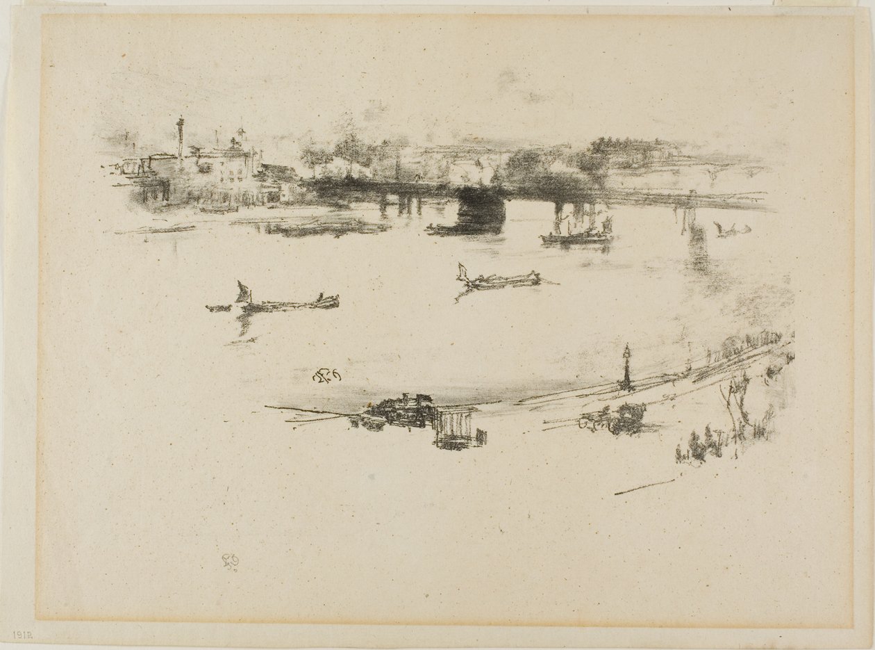 Charing Cross Eisenbahnbrücke von James Abbott McNeill Whistler
