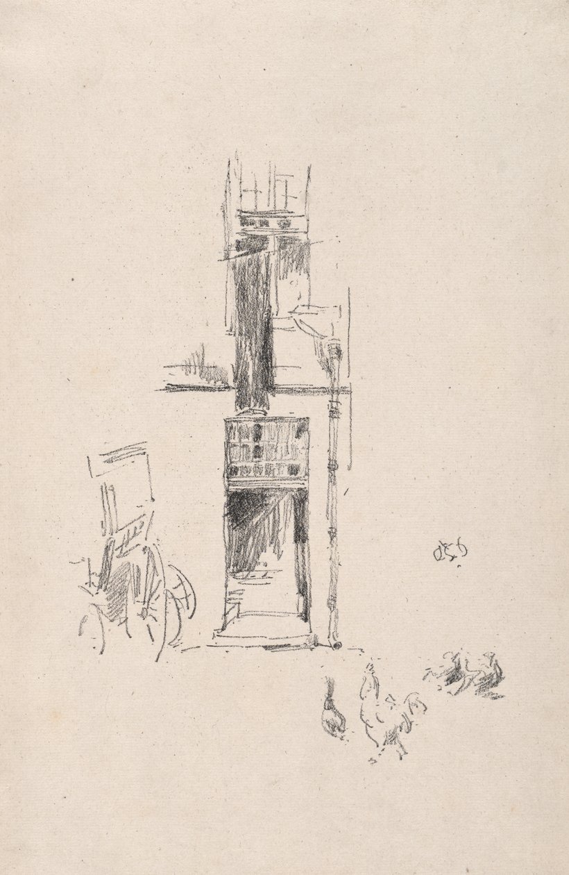 Hähne und Hennen, Hotel Colbert von James McNeill Whistler