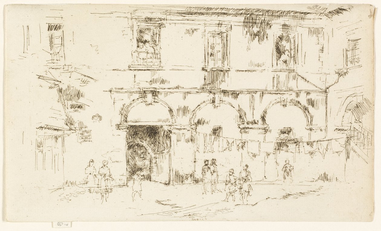 Hof des Klosters St. Augustinus, Bourges von James Abbott McNeill Whistler