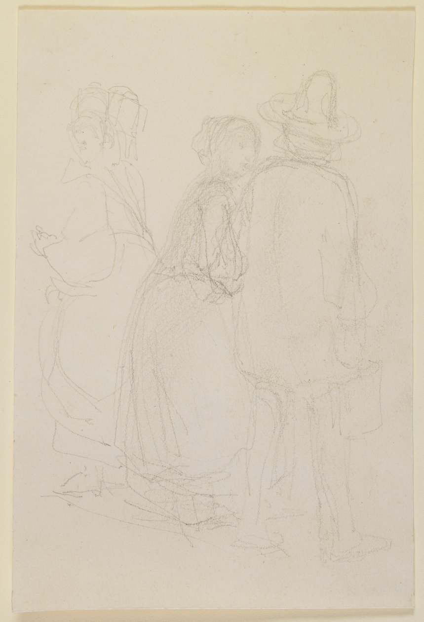 Gruppe von drei stehenden Figuren von James Abbott McNeill Whistler