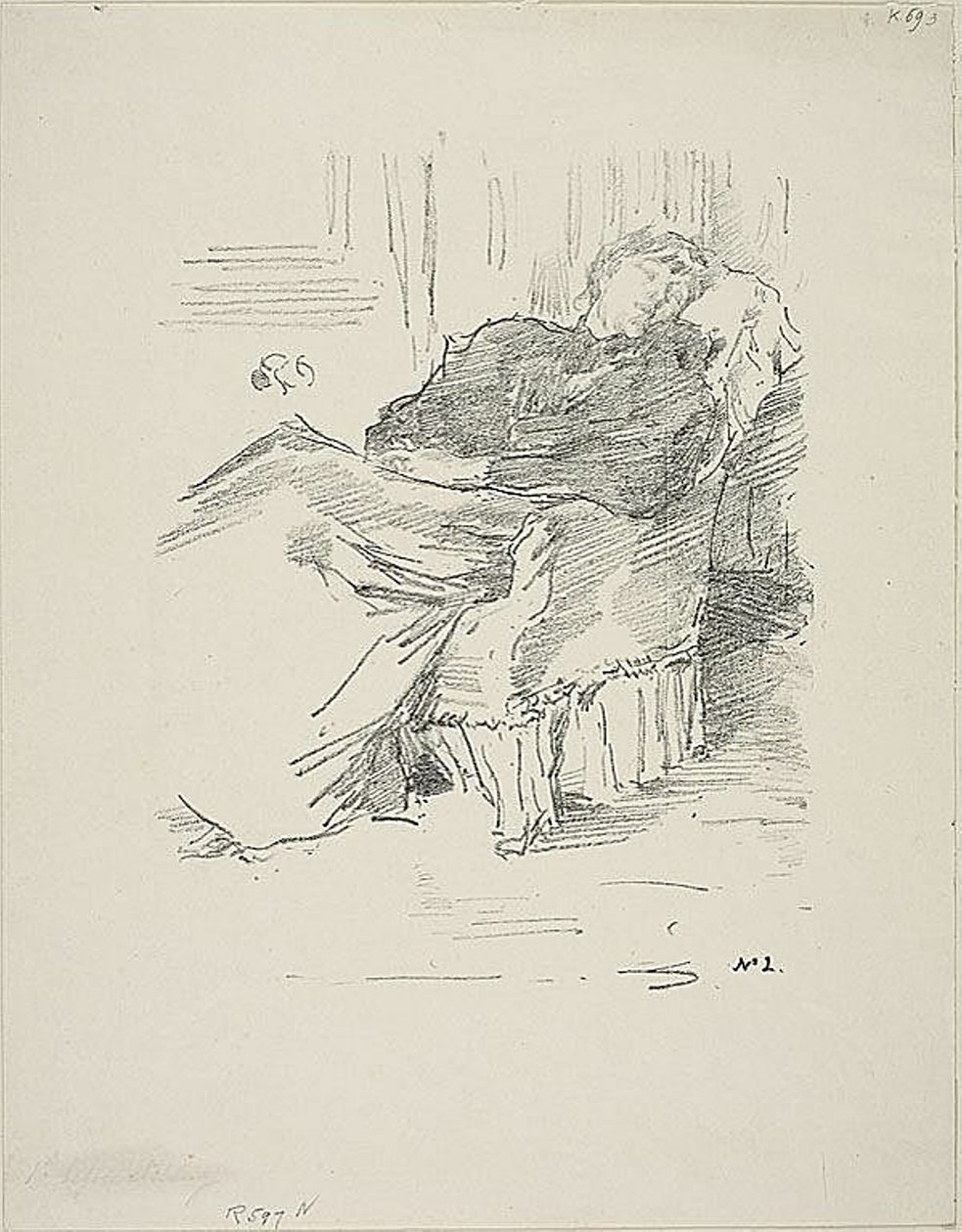 La Belle Dame endormie von James Abbott McNeill Whistler
