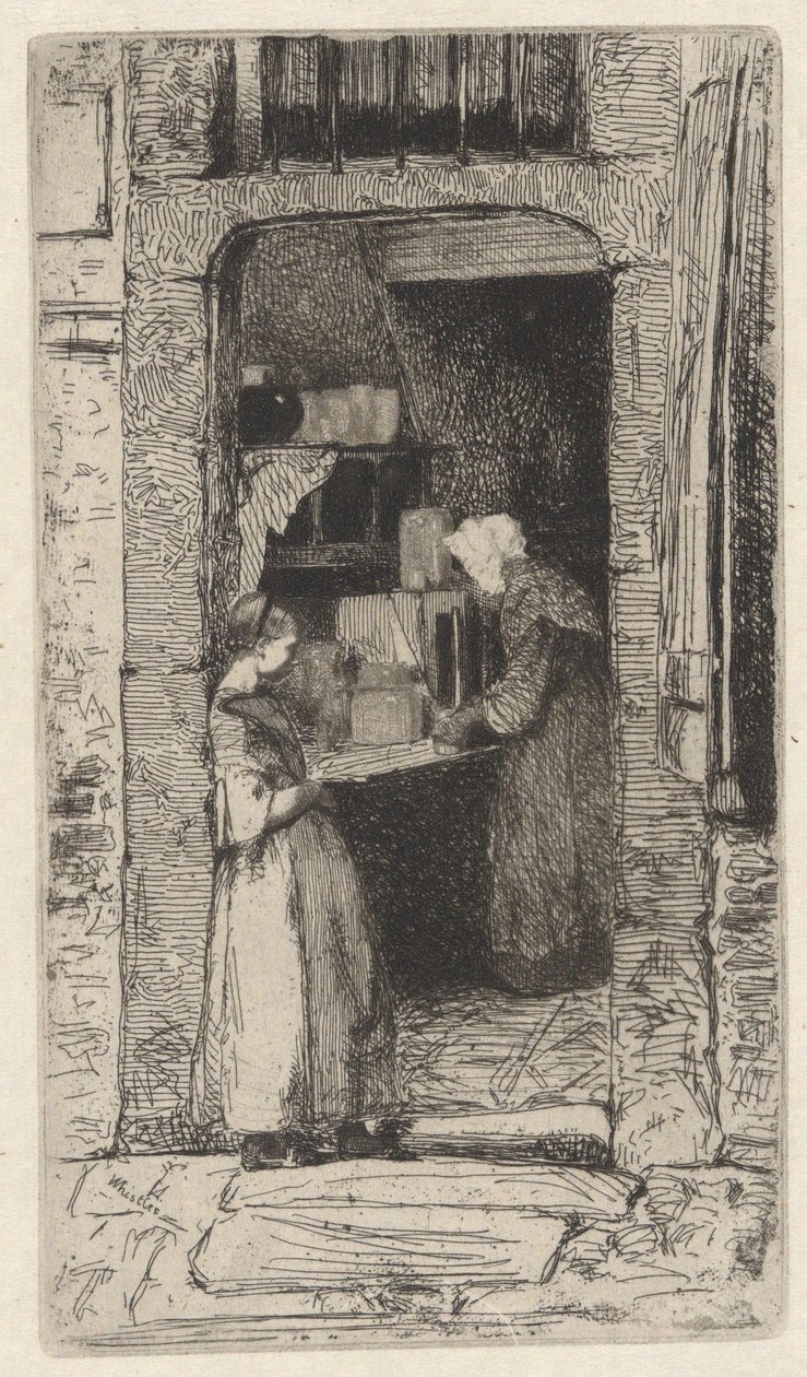 Die Senfverkäuferin, aus der französischen Serie (Douze Eaux-Fortes d