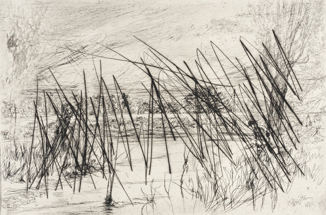 Landschaft mit einem Fischer von James McNeill Whistler