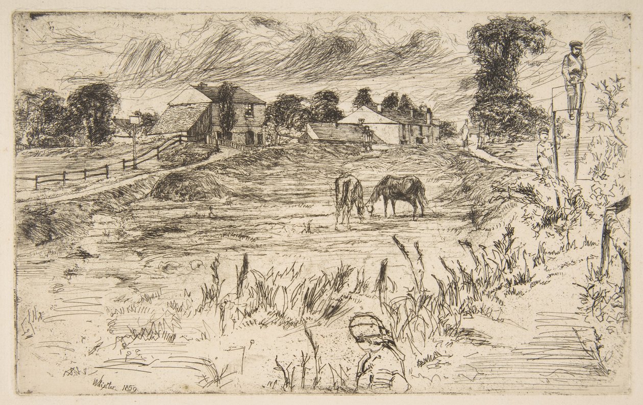 Landschaft mit dem Pferd von James McNeill Whistler