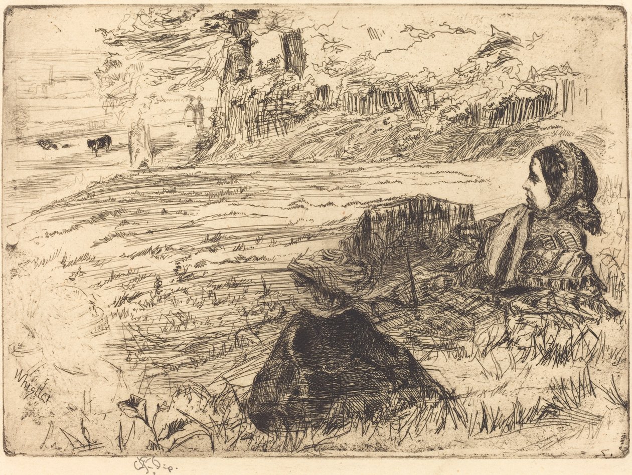 Kindermädchen und Kind von James Abbott McNeill Whistler