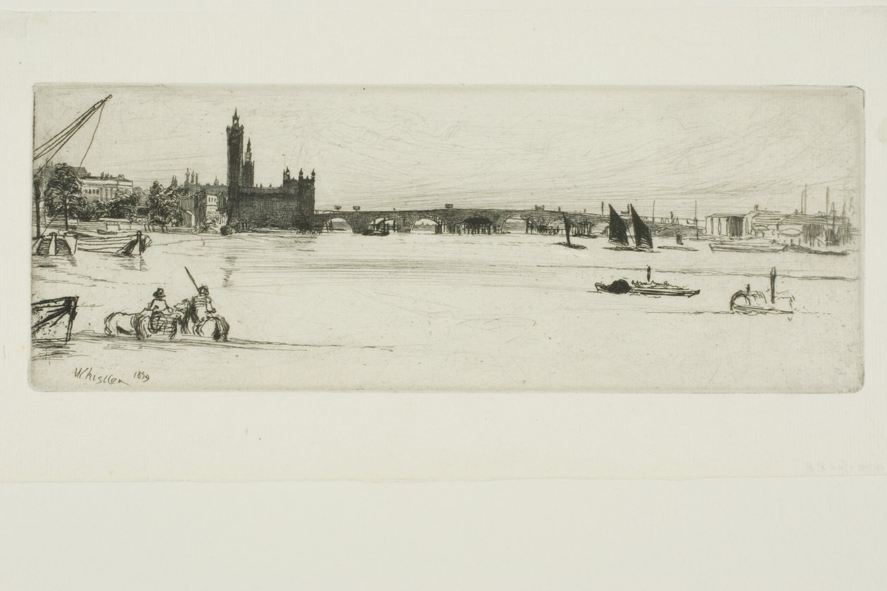 Die alte Westminster-Brücke von James Abbott McNeill Whistler
