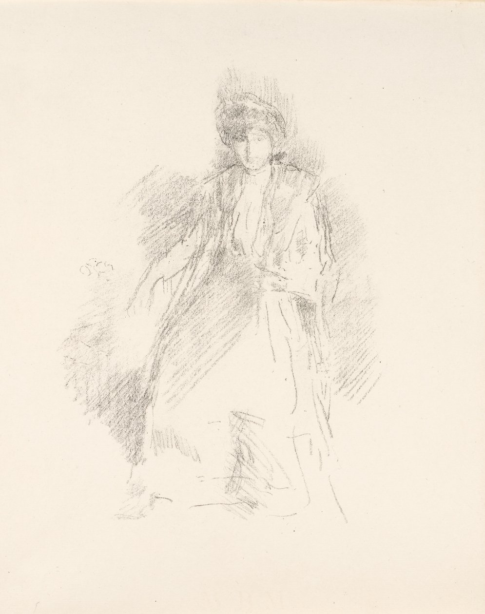 Porträt einer jungen Frau mit Hut [Miss Seaton] von James Abbott McNeill Whistler