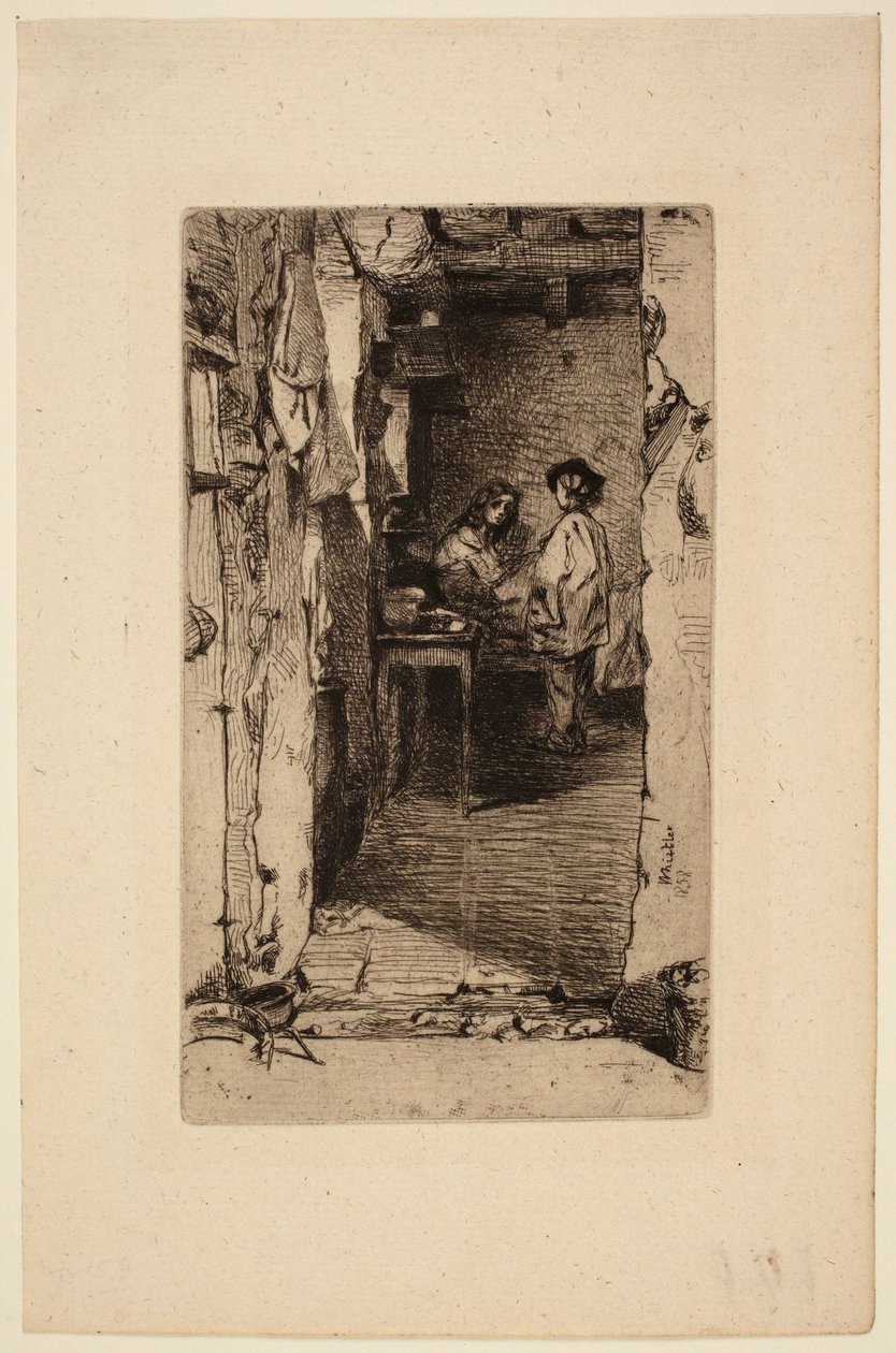Lumpensammler, Quartier Mouffetard, Paris von James McNeill Whistler