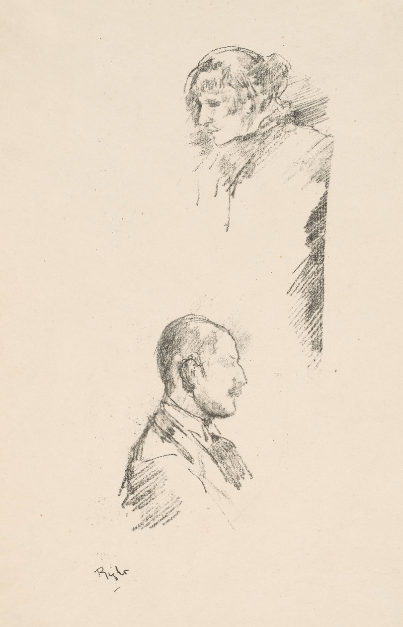 Skizzen von Miss Philip und Mr. A. Studd von James Abbott McNeill Whistler
