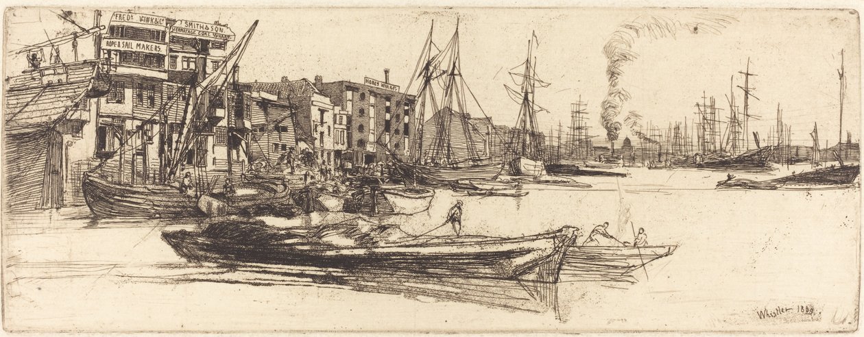 Thames-Lagerhäuser von James Abbott McNeill Whistler