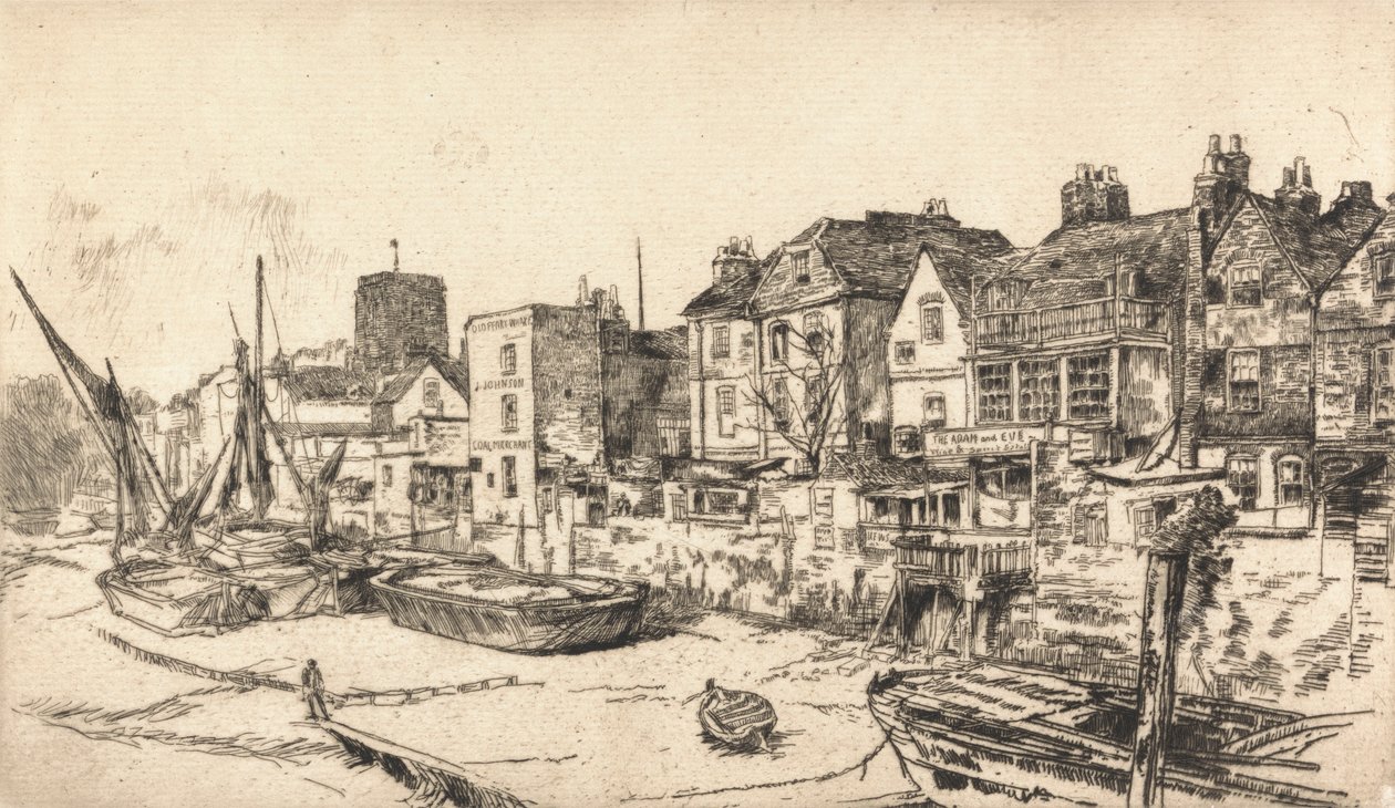 Die Adam und Eva Taverne, Old Chelsea von James Abbott McNeill Whistler