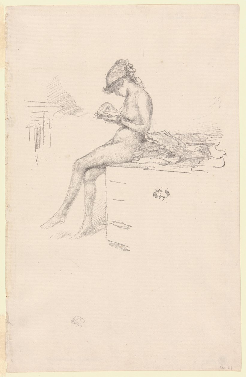Das kleine nackte Modell, lesend von James Abbott McNeill Whistler