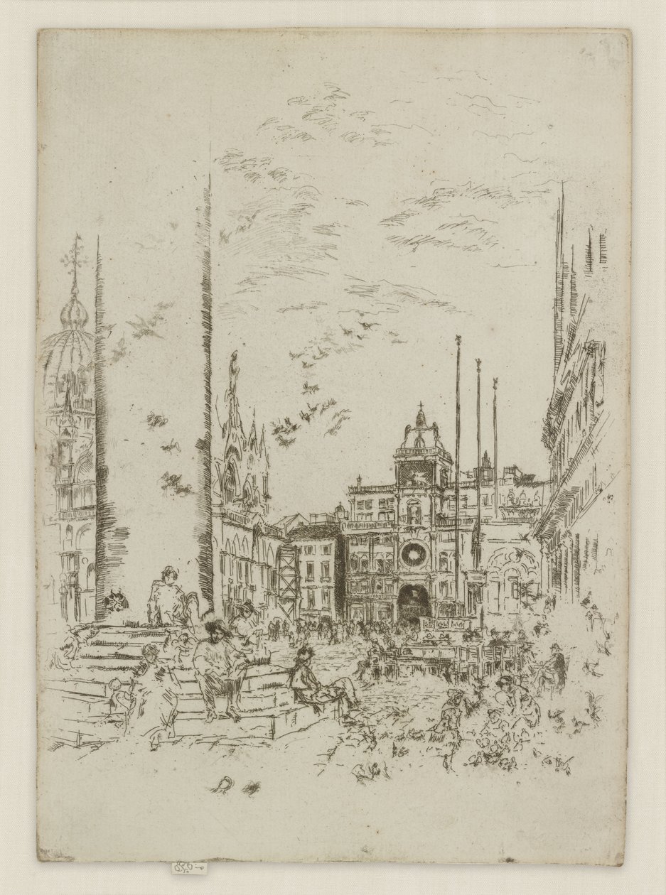 Die Piazzetta, aus der ersten Venedig-Serie (Venedig, eine Serie von zwölf Radierungen) von James McNeill Whistler