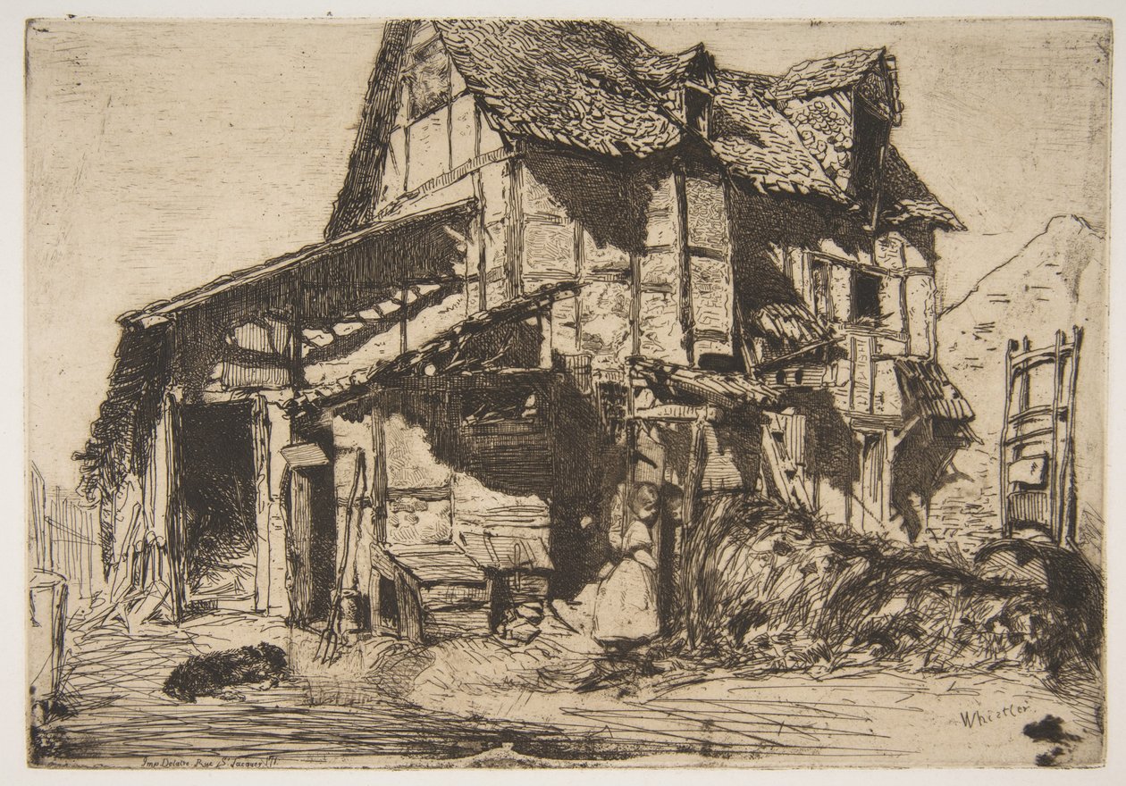 Das unsichere Mietshaus (Der alte Bauernhof) von James McNeill Whistler