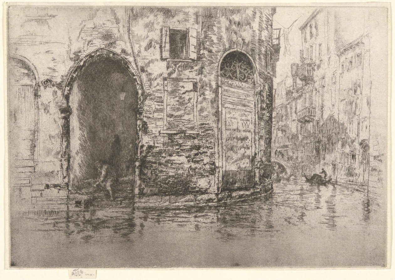 Zwei Türöffnungen, aus der Ersten Venedig-Serie (Venedig, Eine Serie von zwölf Radierungen) von James McNeill Whistler
