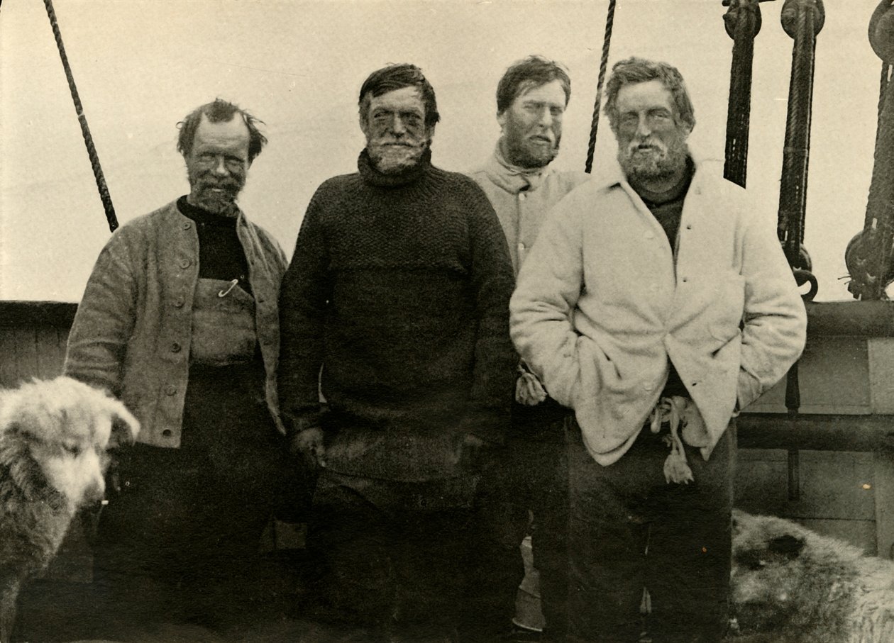 Die südliche Partei an Bord der Nimrod, 1909 von James Murray