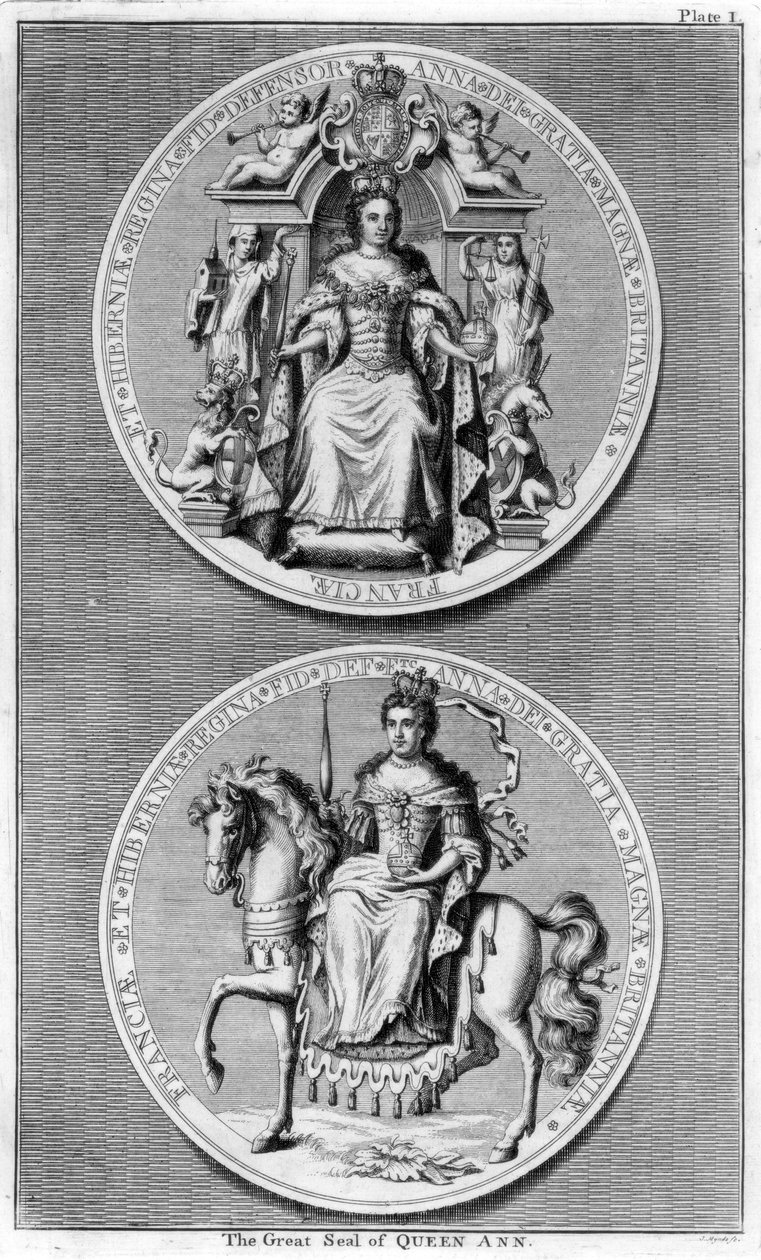 Das große Siegel von Königin Anne von Großbritannien von James Mynde