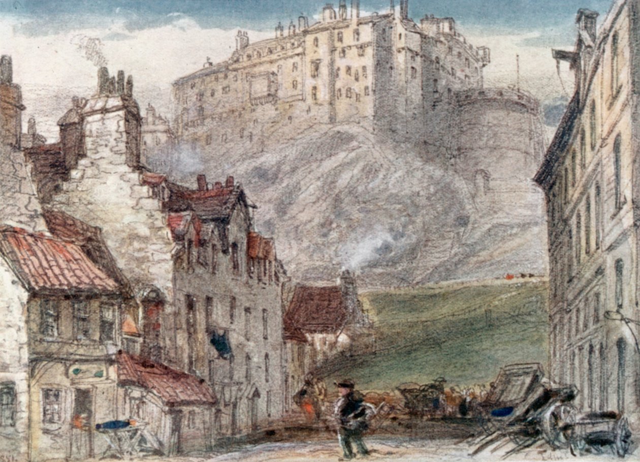 Edinburgh Castle vom Grass Market von James Orrock