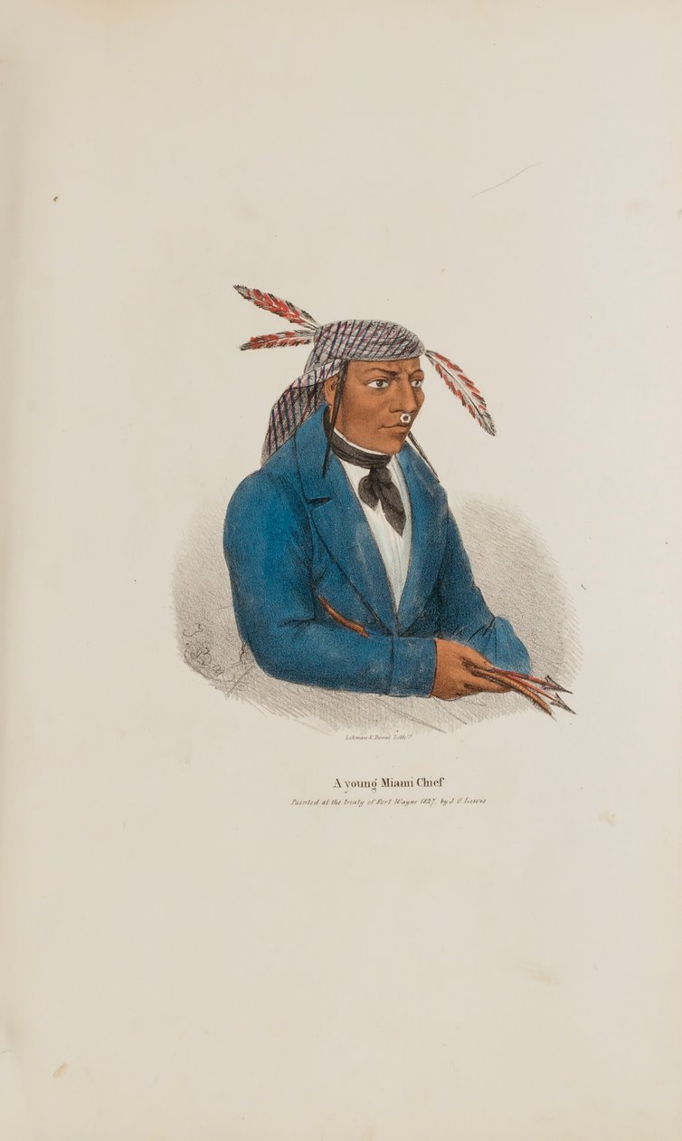 Ein junger Miami-Häuptling, aus The Aboriginal Portfolio von James Otto Lewis