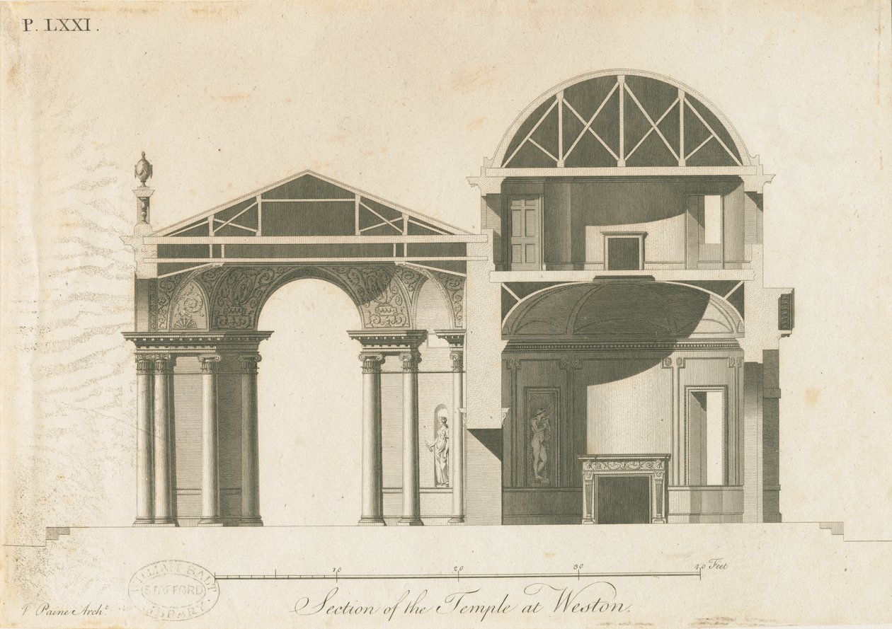 Weston-under-Lizard - Der Tempel der Diana von James Paine