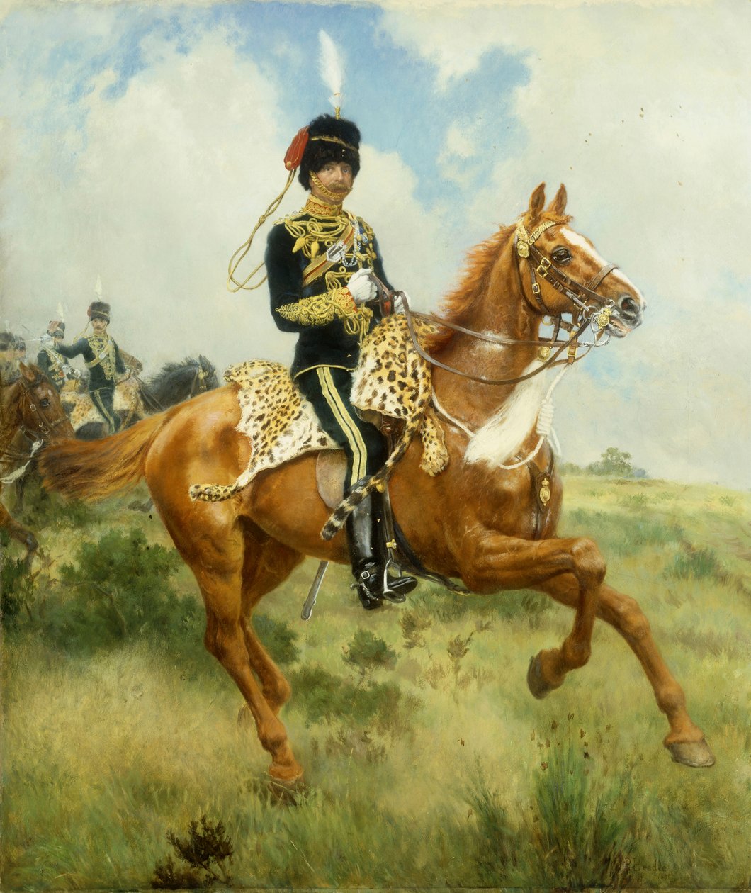 Porträt von Oberst A.G. Lucas von der Suffolk Yeomanry zu Pferd von James Prinsep Beadle