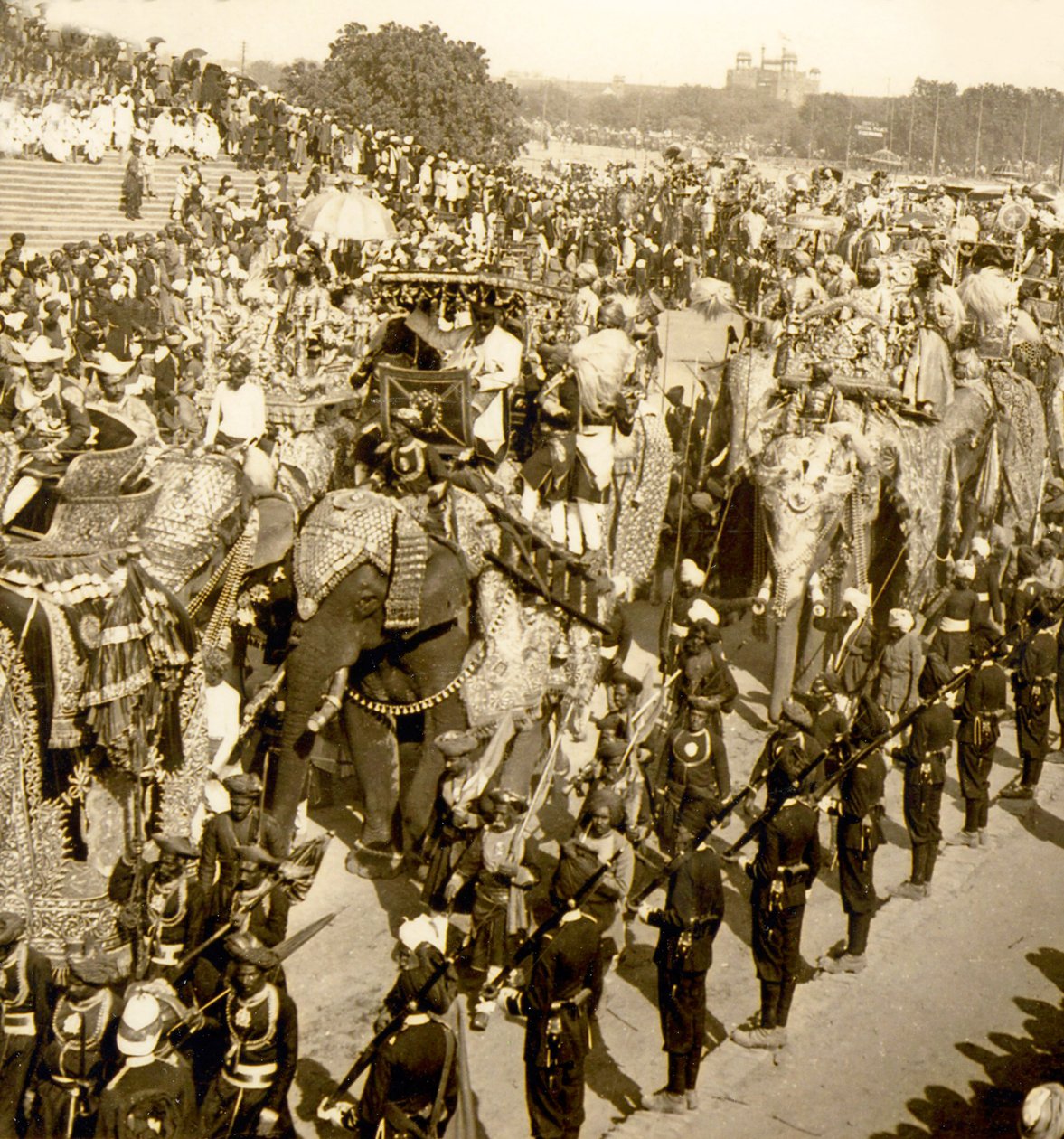 Der große Durbar-Prozession, Delhi, Indien. 1903 von James Ricalton