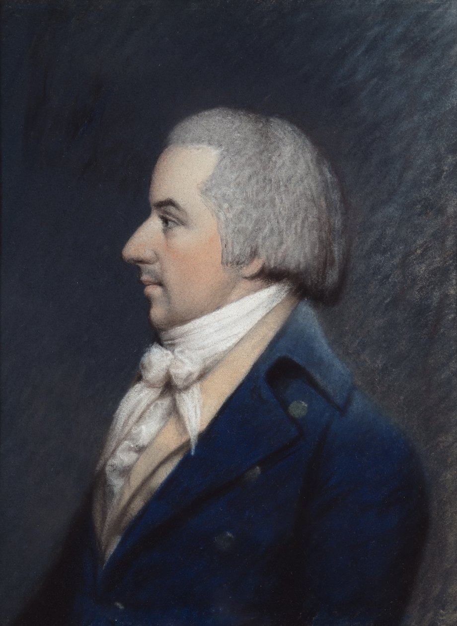 Le Duc de Liancourt (Pastell auf grauem Papier) von James Sharples