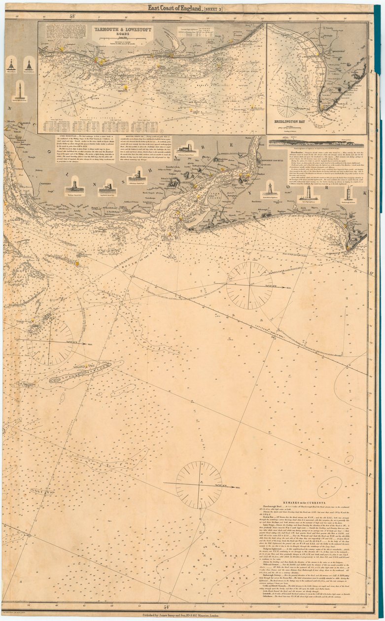 England Ostküste. Blatt 3, spätes 19. Jahrhundert von James & Son Imray