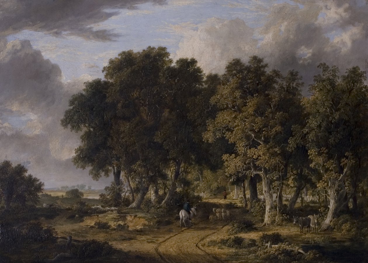 Eine Ansicht im New Forest, Mitte des 19. Jahrhunderts von James Stark