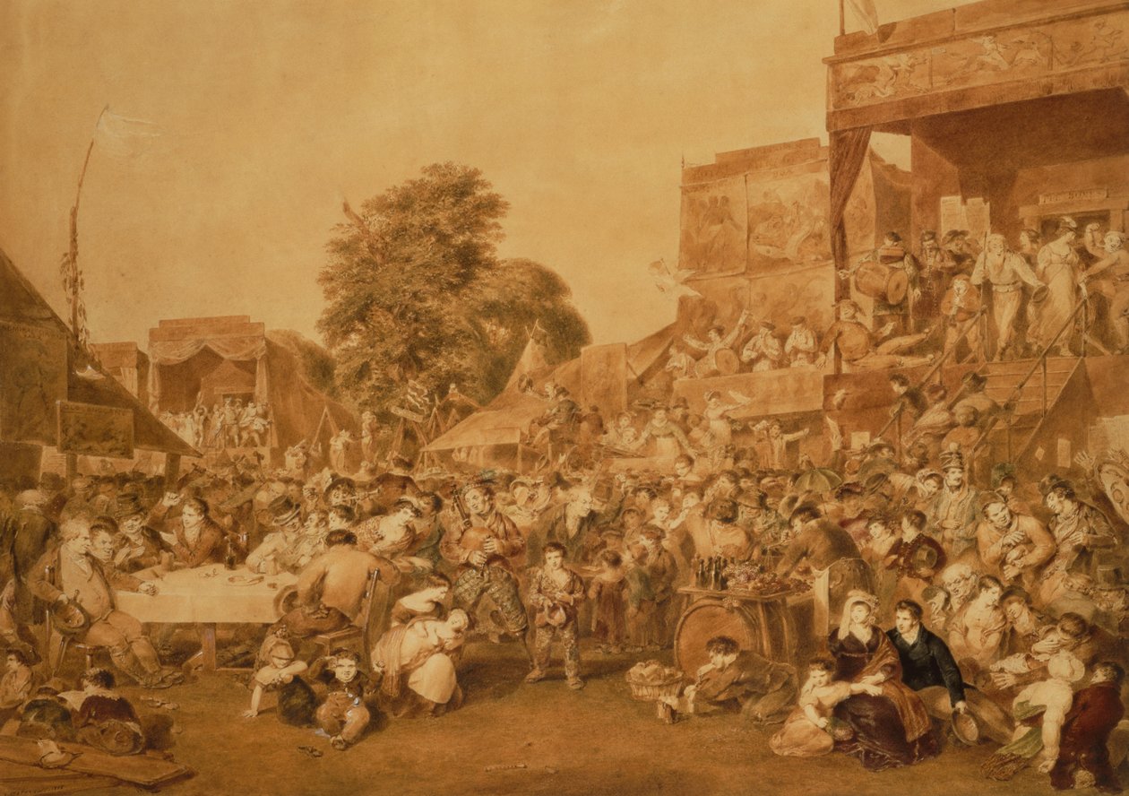 Der Jahrmarkt am 1. August im Hyde Park von James Stephanoff
