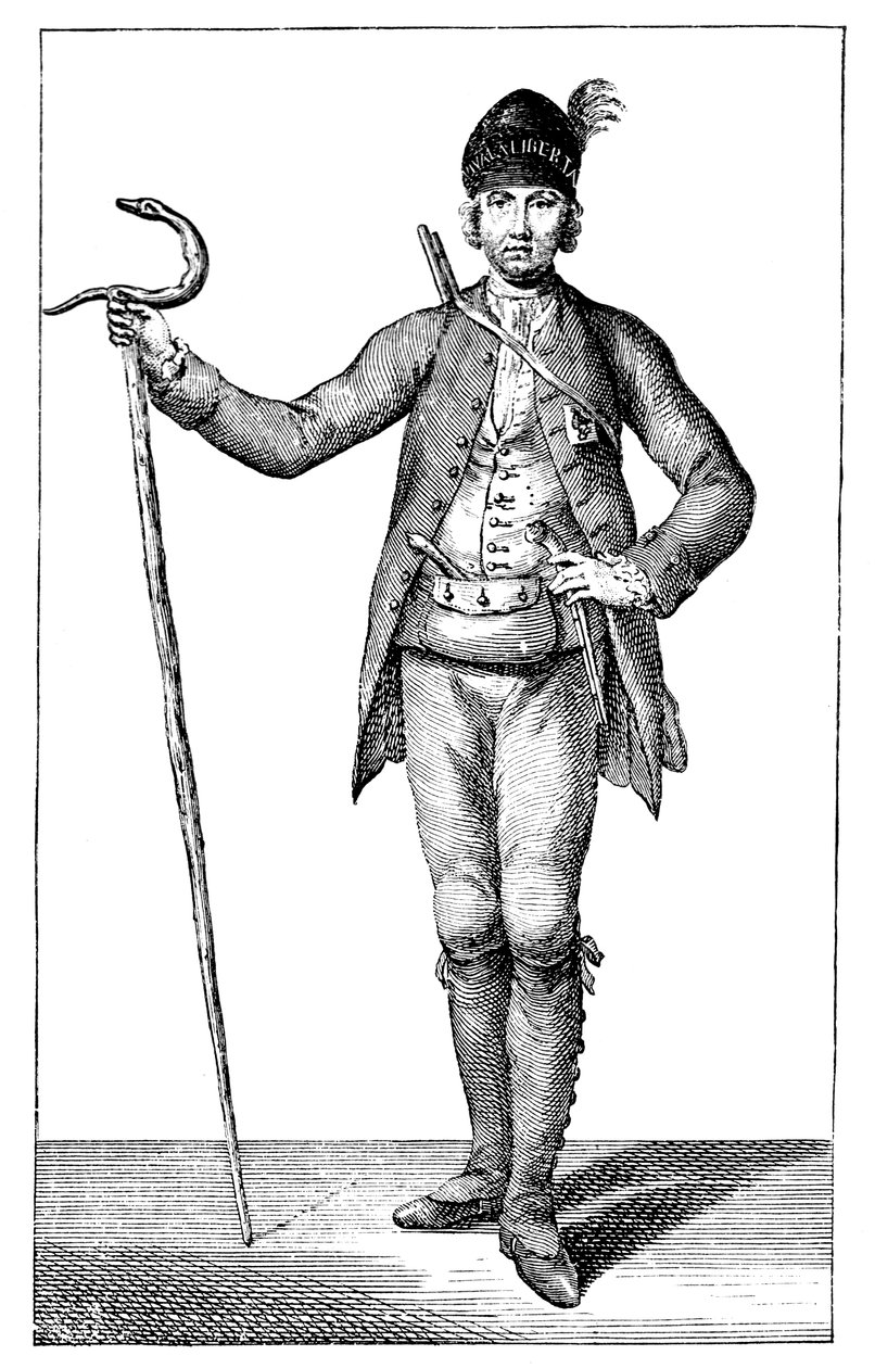 James Boswell, Esq im Gewand eines bewaffneten korsischen Häuptlings, 1769 von James Wale