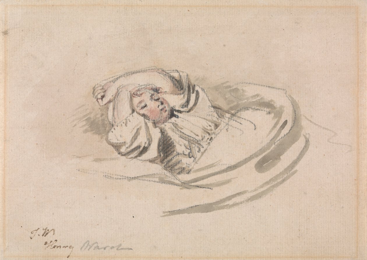 Der Sohn des Künstlers, Henry, schlafend von James Ward