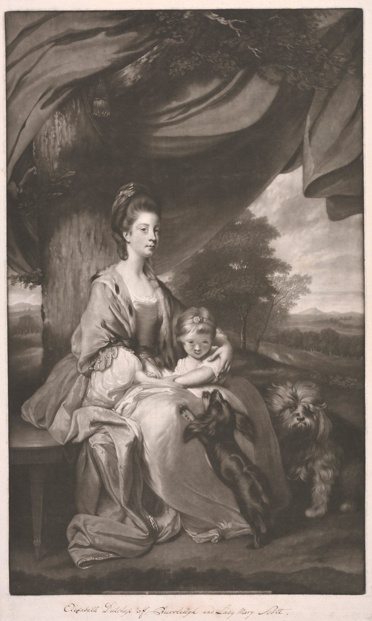 Herzogin von Buccleuch mit ihrer Tochter, Lady Mary Scott von James Watson