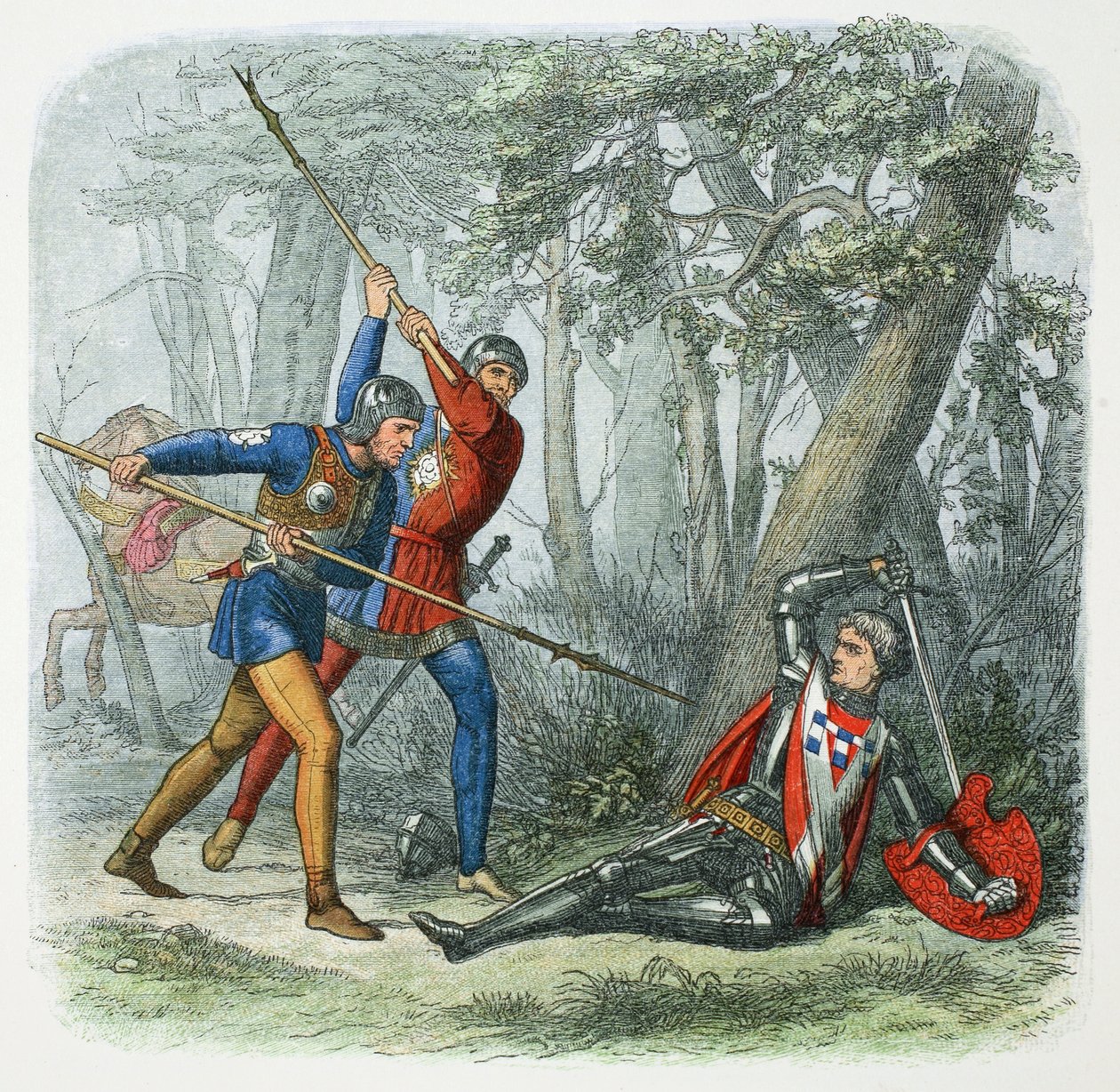 Tod von Warwick dem Königsmacher, Schlacht von Barnet, 1471, 1864 von James William Edmund Doyle