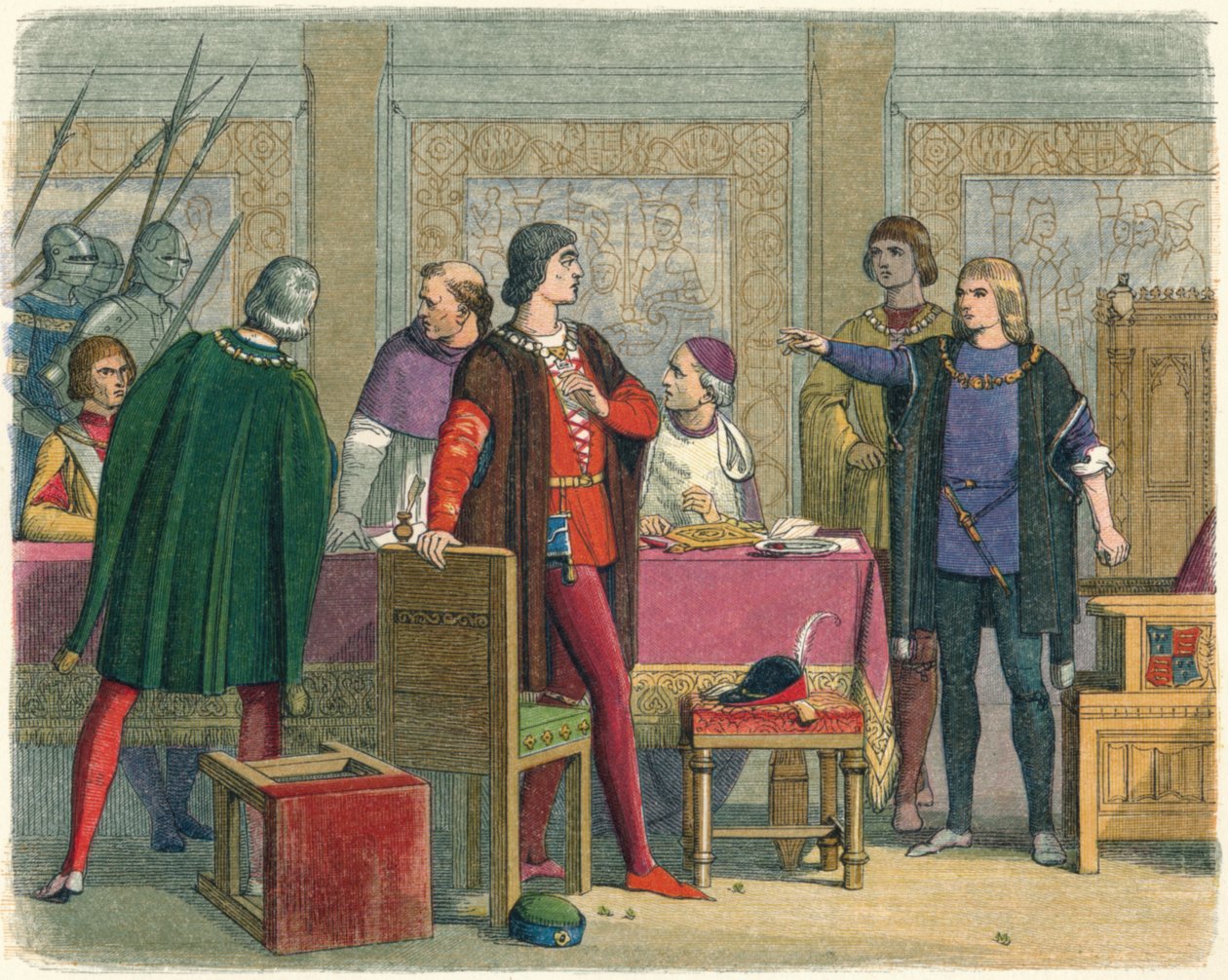 Richard befiehlt die Verhaftung von Hastings, 1864 von James William Edmund Doyle