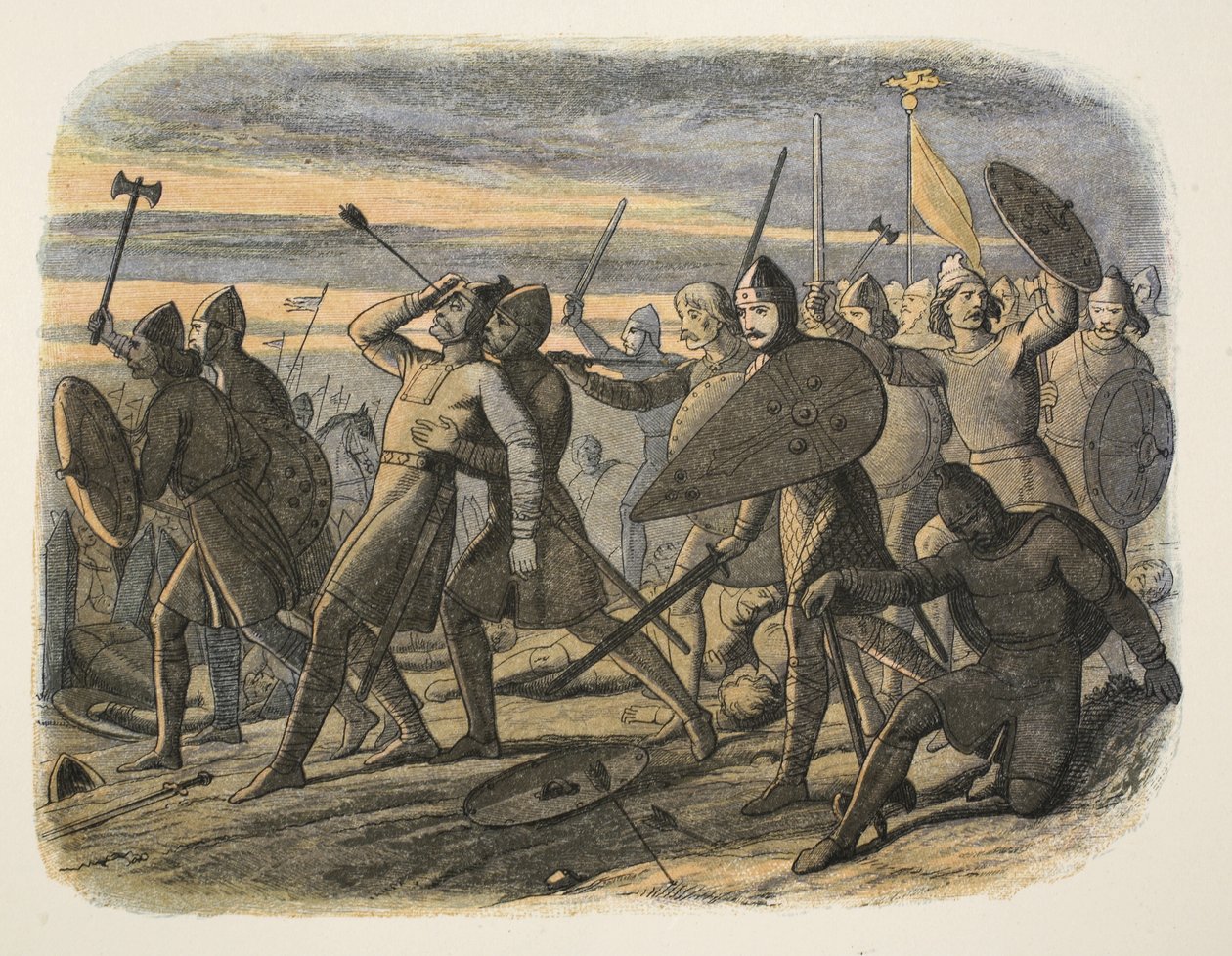 Der Tod von Harold II. in der Schlacht von Hastings, 1066, aus 