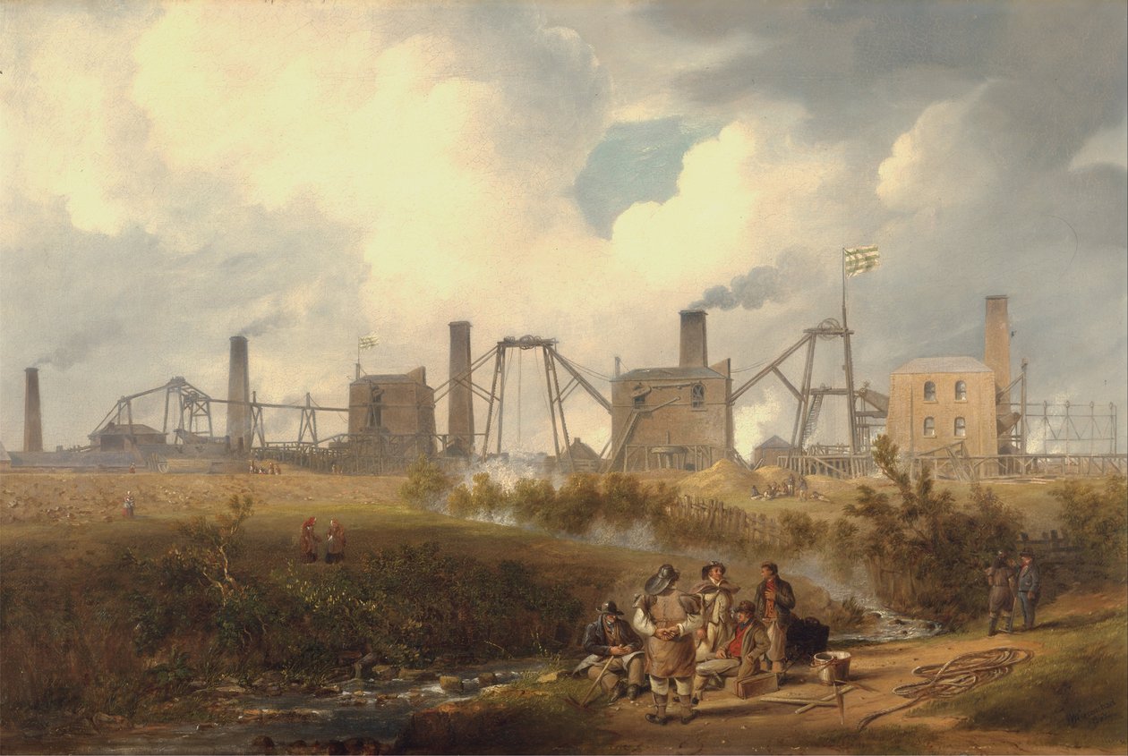 Ein Blick auf Murton Colliery bei Seaham, County Durham von James Wilson Carmichael