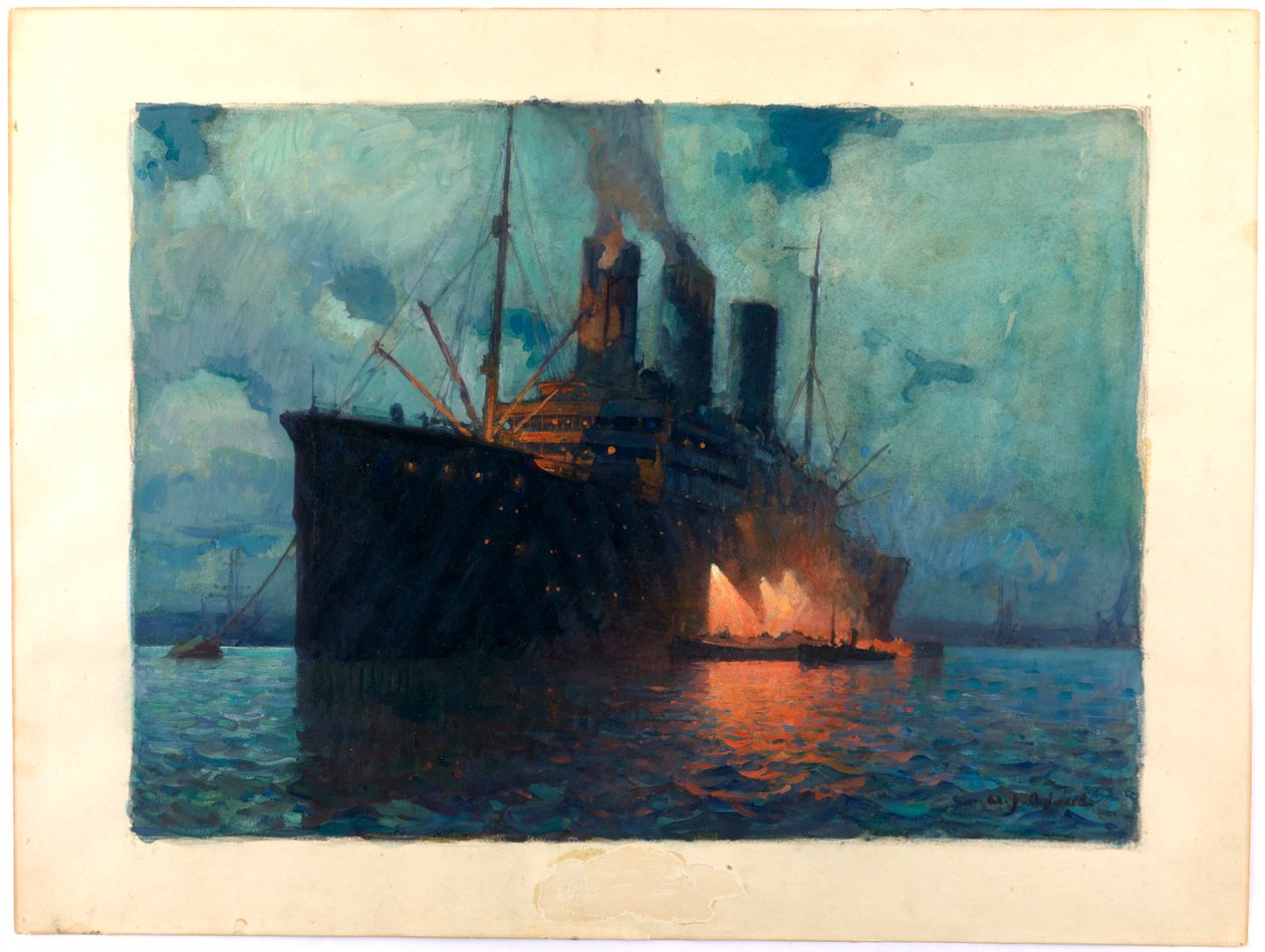 Kohlen eines Transports bei Nacht von James de Vine Aylward
