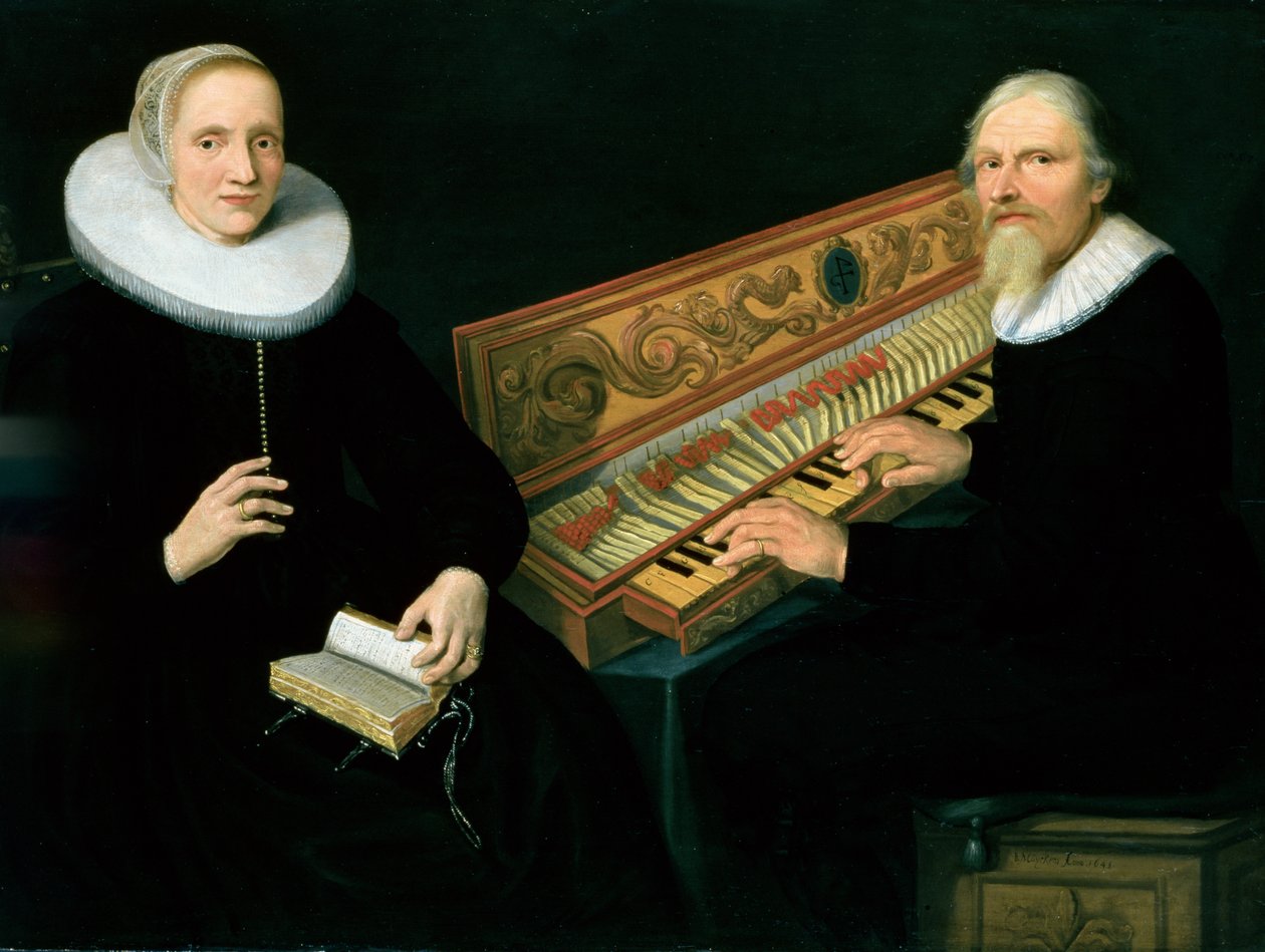 Paar am Clavichord, 1648 von Jan Barendsz. Muyckens
