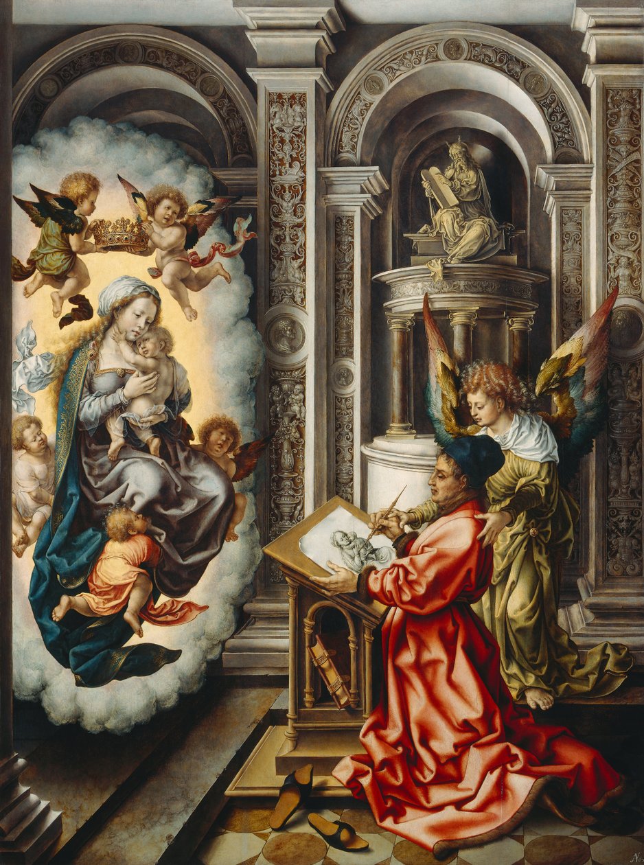 Der heilige Lukas malt die Madonna von Jan Gossaert