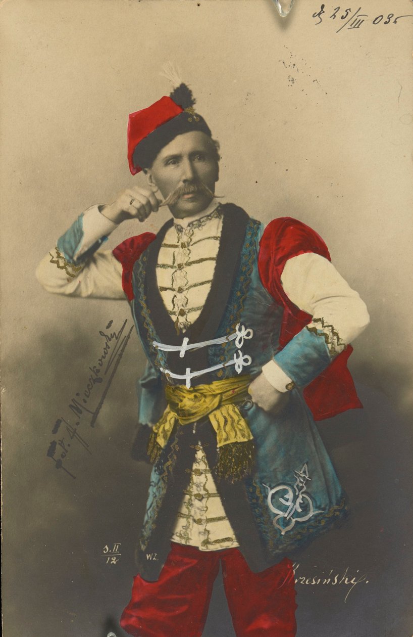 Feliks Krzesiński (Felix Kschessinsky) im Ballettkostüm zur Mazurka von Jan Mieczkowski